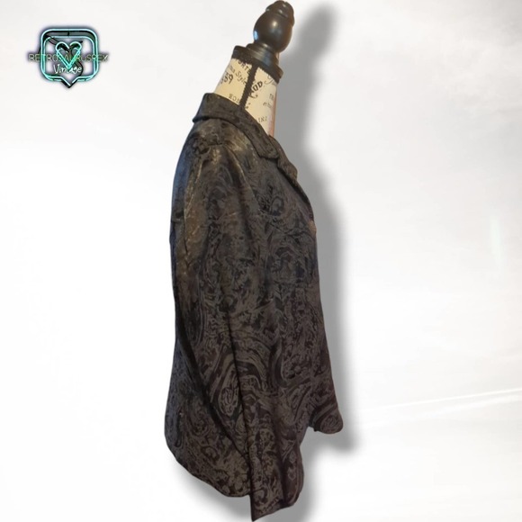 Vintage Chico's Gothic Damask Business Casual Blazer, Size 2 - Picture 8 of 9